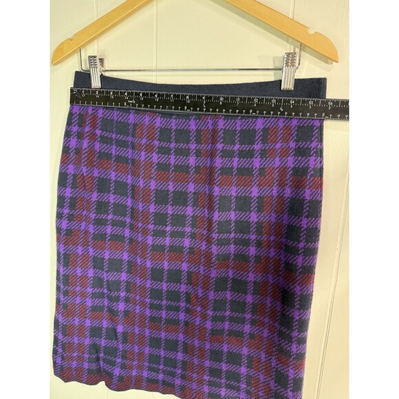 WoolOvers Women’s M Skirt Plaid Multicolor Knee Length Wool Blend Skirt - Picture 3 of 6